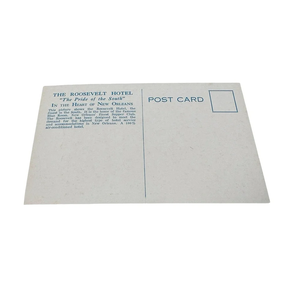 The Roosevelt Hotel New Orleans Postcard Pride of the South Unused New Linen